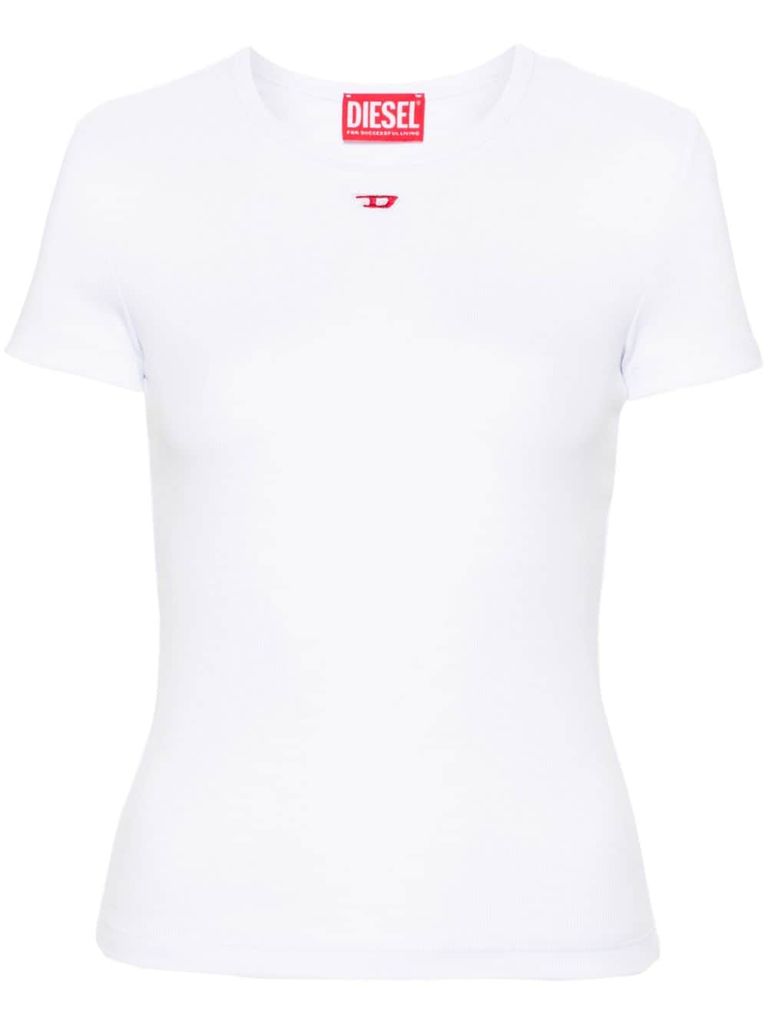 Diesel T-uncutie Stretch-cotton T-shirt In White