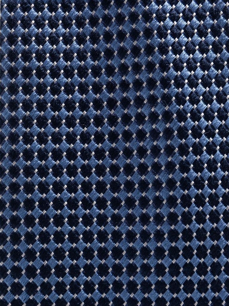 Corneliani Geometric Embroidered Tie In Blue