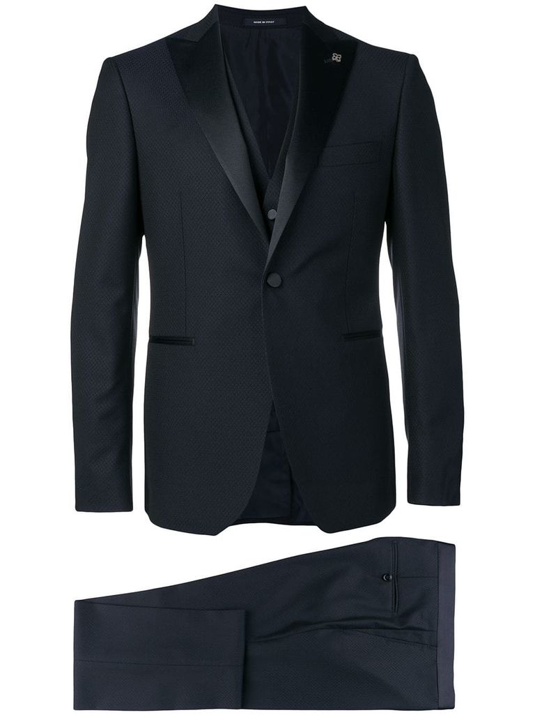 Tagliatore Three-piece Suit In Blue