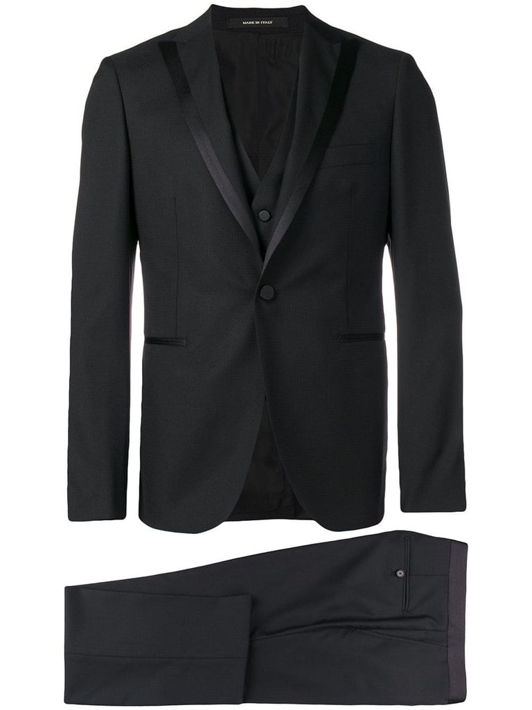 Tagliatore Three-piece Suit In Black