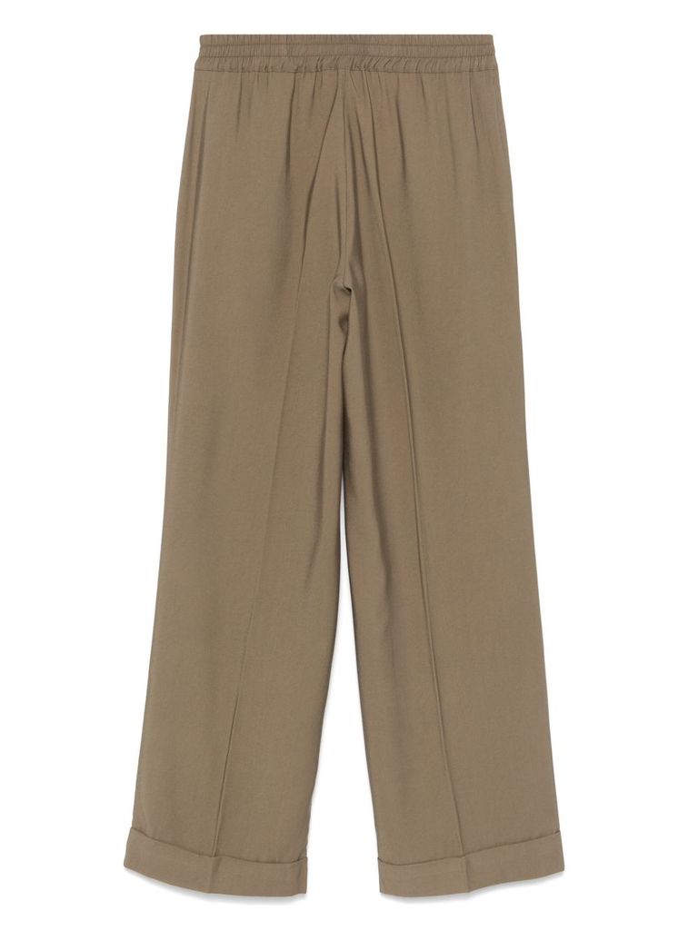 Shop Liu •jo Moss Green Wide Leg Trouser