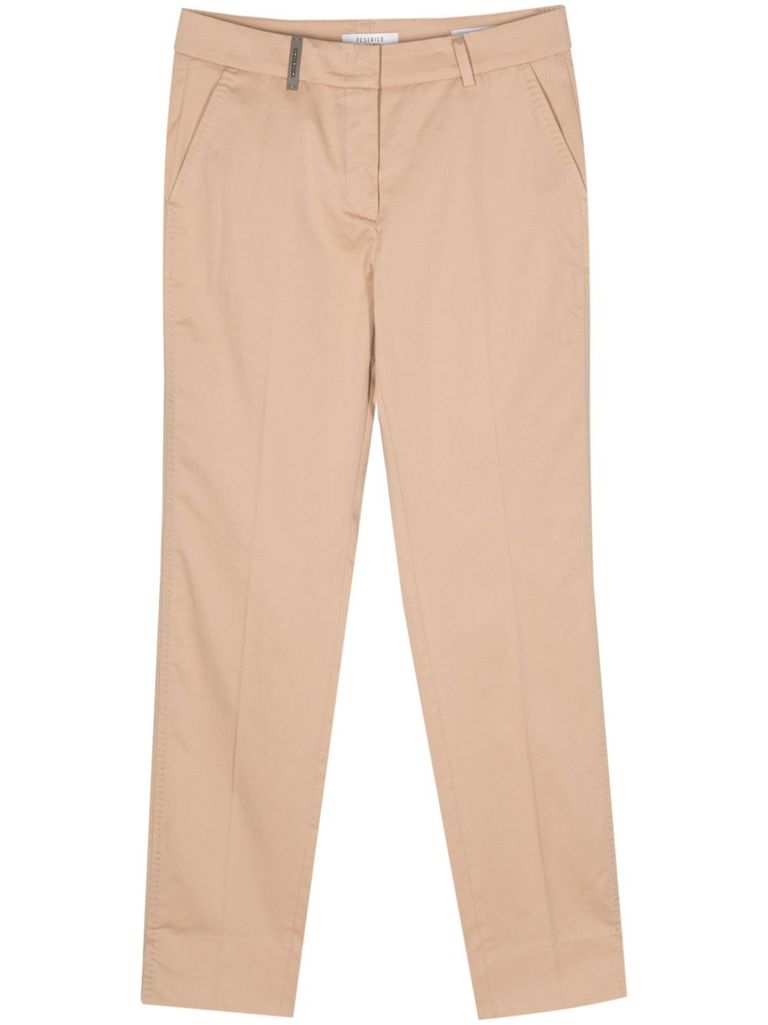 Peserico 4718 Tailored Trousers In Beige