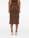 mc2 saint barth - 'Darline' brown crochet knit cotton blend midi skirt - 2