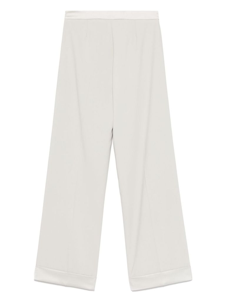 Shop D Exterior Light Green Trousers With Turn-up Hem
