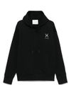 john richmond - Black cotton-blend hoodie
