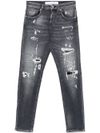 john richmond - Grey cotton slim jeans