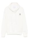 john richmond - White cotton-blend hoodie