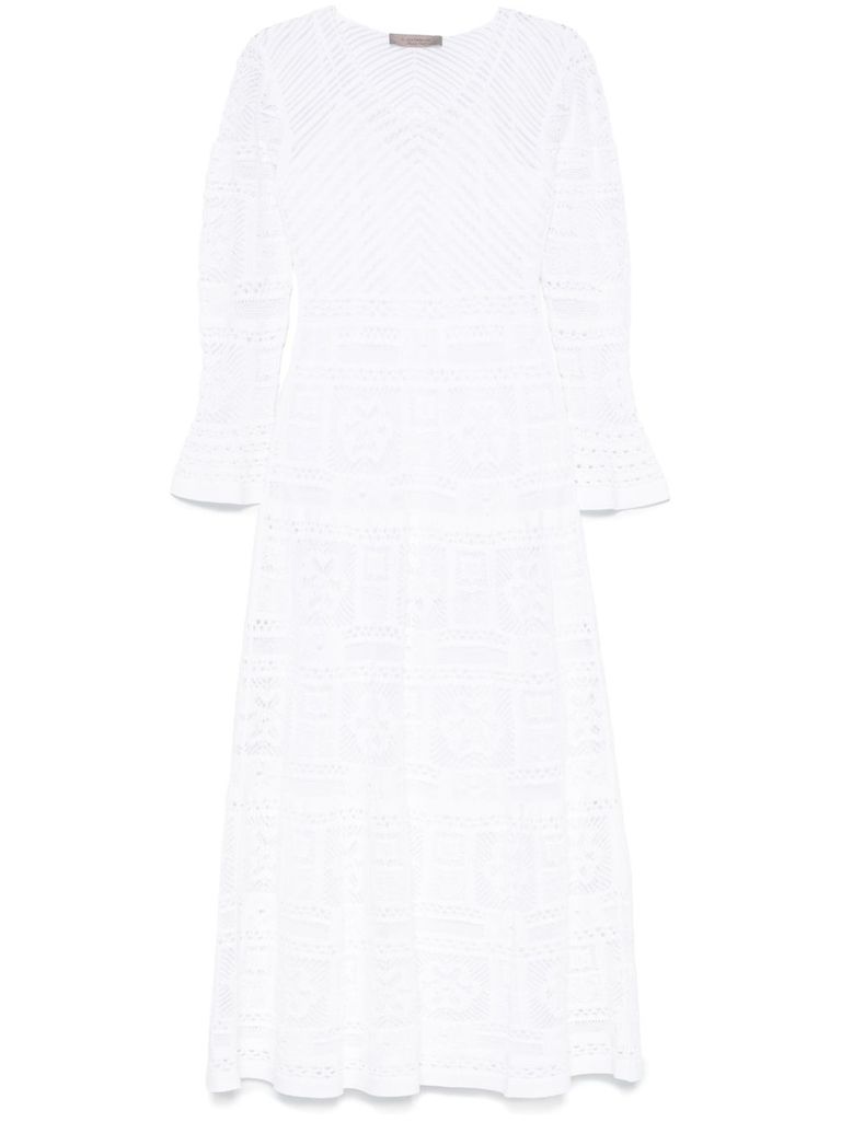Shop D Exterior White Cotton Long Dress