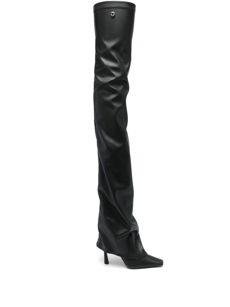 Attico 95mm "robin Otk" Thigh-length Boots In Black