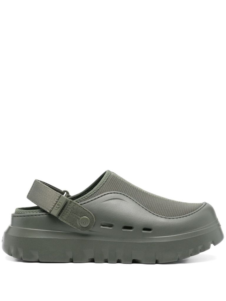 Shop Ugg Grey 'peakmod' Mules In Brown