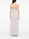 elisabetta franchi - Lilac long dress floral detail - 3