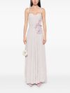 elisabetta franchi - Lilac long dress floral detail - 4