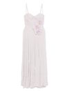 elisabetta franchi - Lilac long dress floral detail