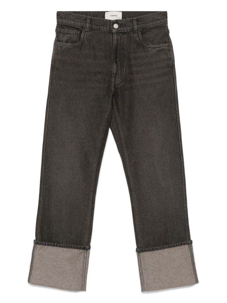 Shop Coperni Black Cotton Denim Jeans