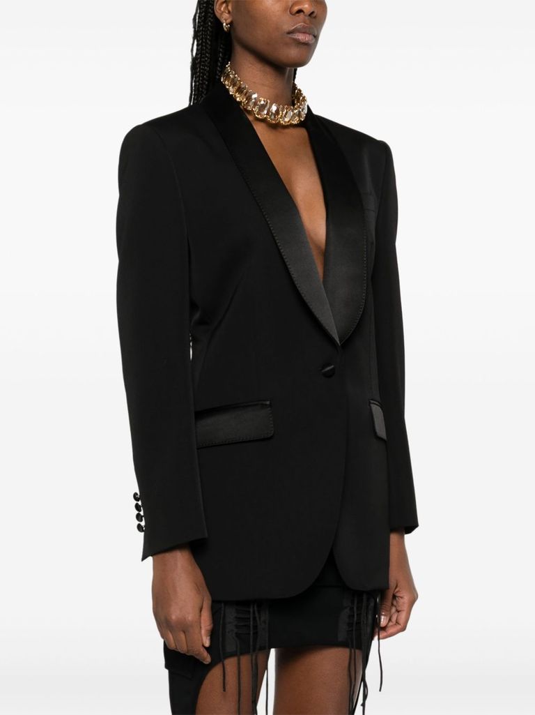 Dolce & Gabbana Black Single-breasted Blazer In Black