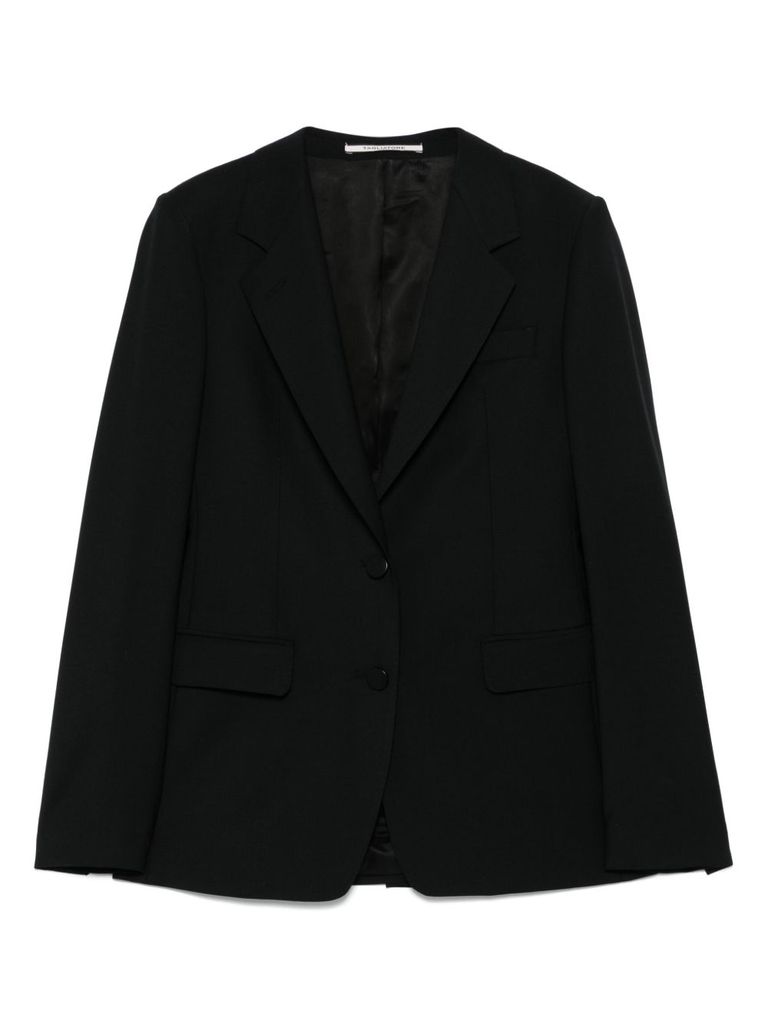 Tagliatore Tailored Black Jacket With Notched Lapel In Black