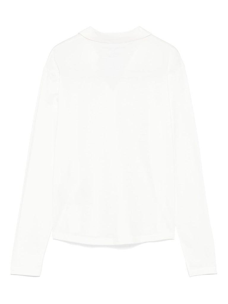 Majestic Filatures Long-sleeved White Shirt With Classic Collar In White