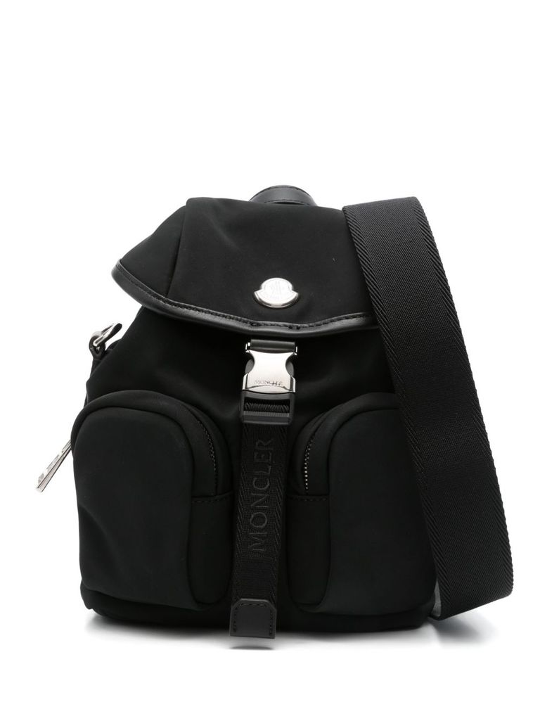 Moncler Black Backpack With Logo In Black
