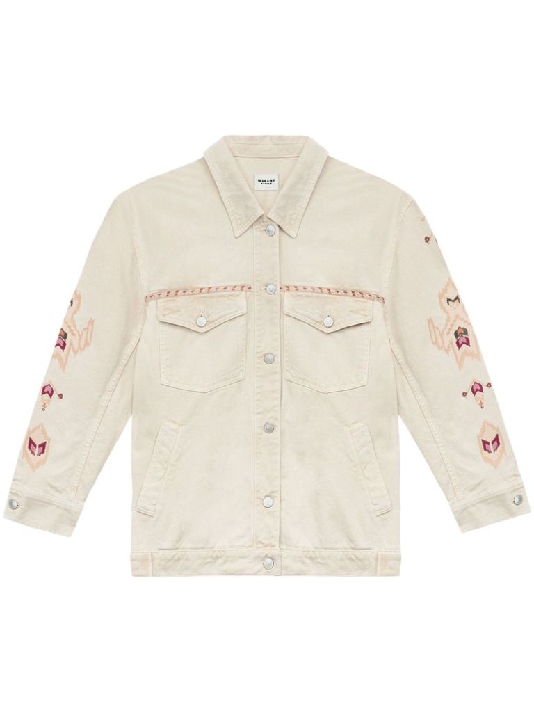 Isabel Marant Étoile Isabel Marant Etoile Manona Denim Jacket In Beige