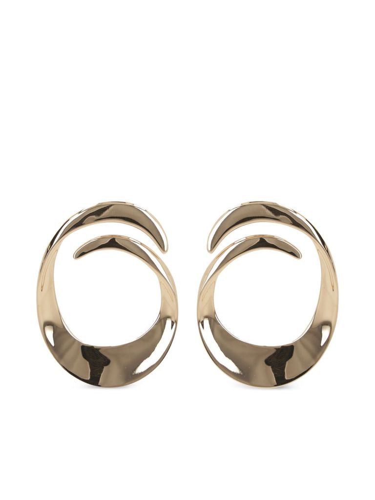Shop Self-portrait Gold-tone Brass Earrings