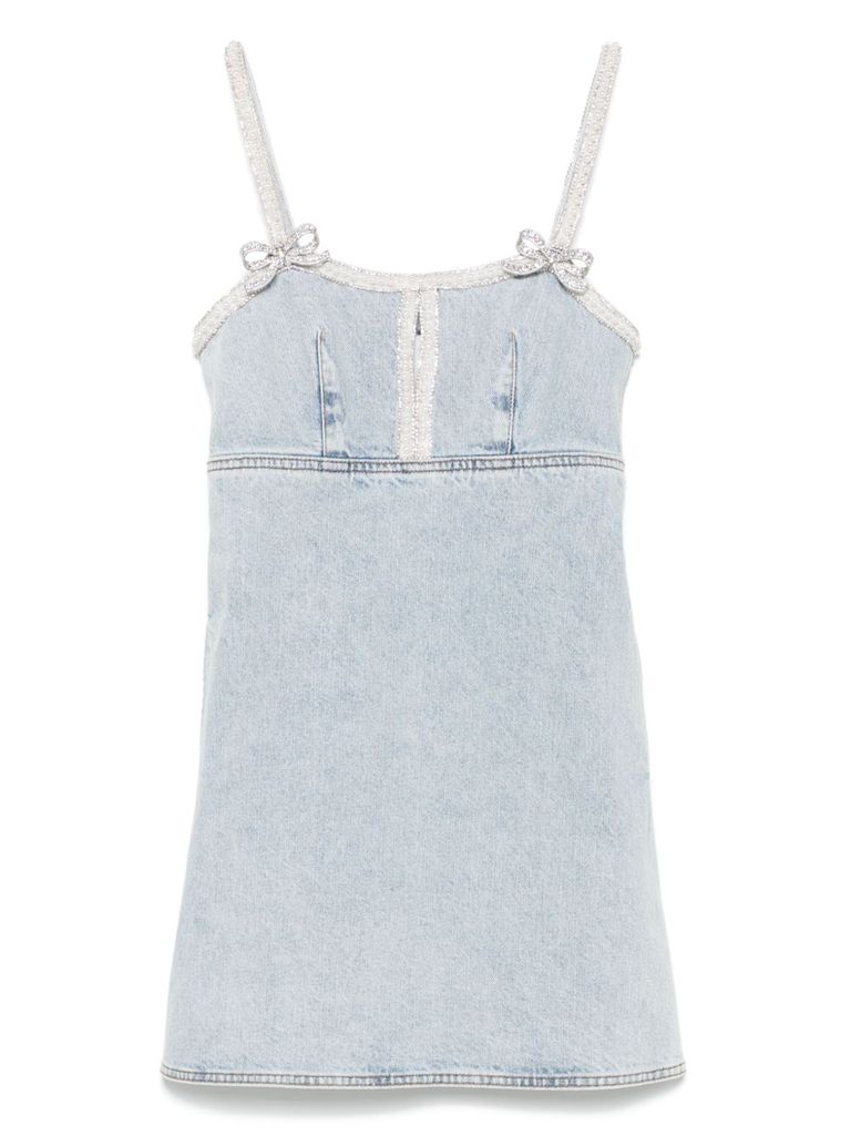 Light blue cotton mini dress