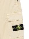 stone island - Pantaloncini in cotone beige con logo - 2