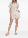 moncler - Ivory embroidered cotton-blend shirt - 2