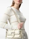 pinko - Ivory leather shoulder bag 'Love One Mini' - 1
