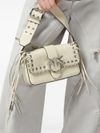 pinko - Ivory leather shoulder bag 'Love One Mini' - 4