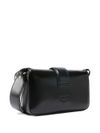 pinko - 'Love One Mini' black leather shoulder bag - 2