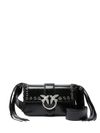 pinko - 'Love One Mini' black leather shoulder bag