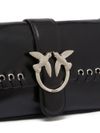 pinko - Black leather shoulder bag 'Love One Classic' - 1