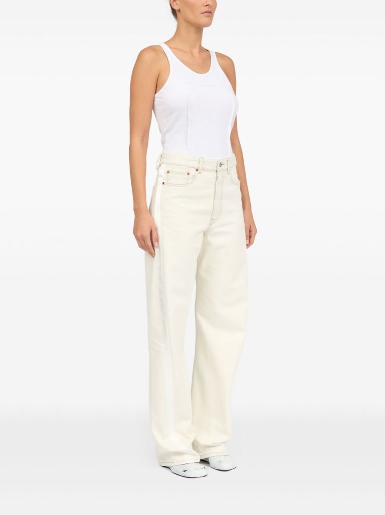 パンツ MAISON MARGIELA ivory cotton blend trousers Maison margiela denim pants - Gem