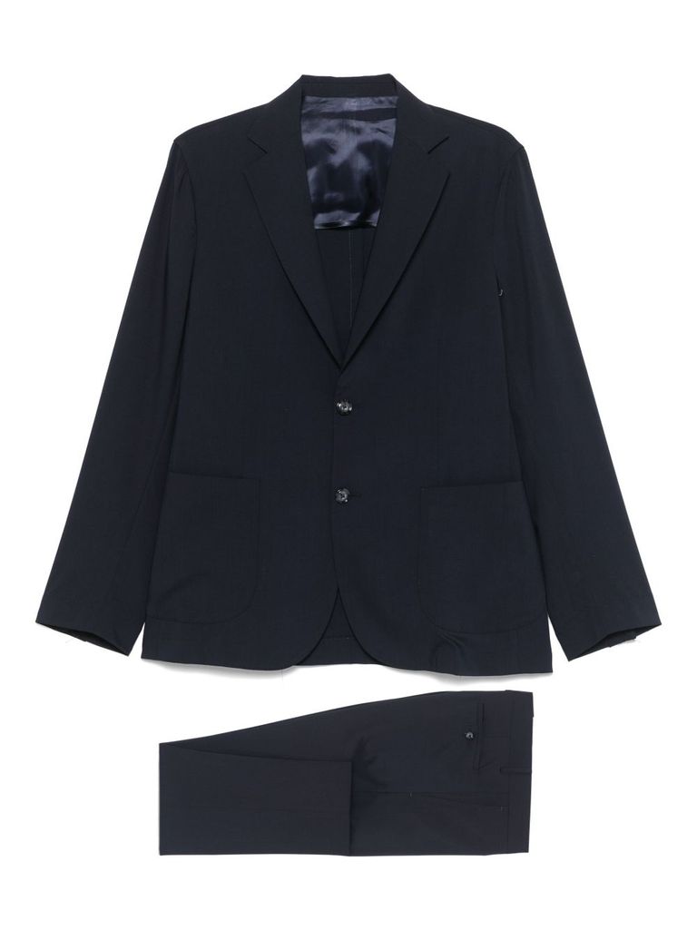 Barba Napoli Barba 'easy' Navy Blue Single Breasted Suit In Blue