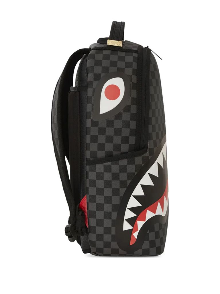 在庫限り！【Sprayground】Unfinished Shark Backpack Unfinished Shark' black graphic print backpack