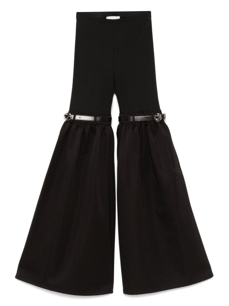 Coperni Flared Trousers With Fitted Upper In Black