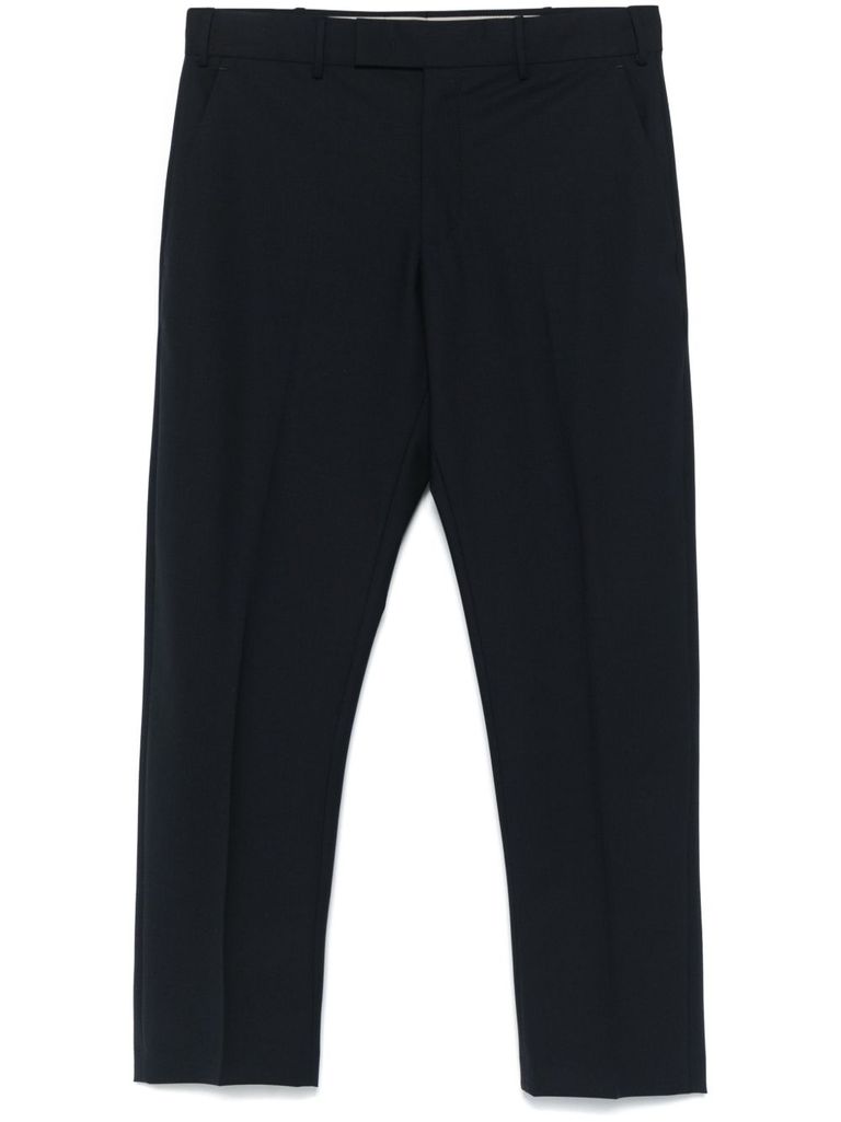 Pt Torino Tailored Blue Trousers With Subtle Crease In Blue