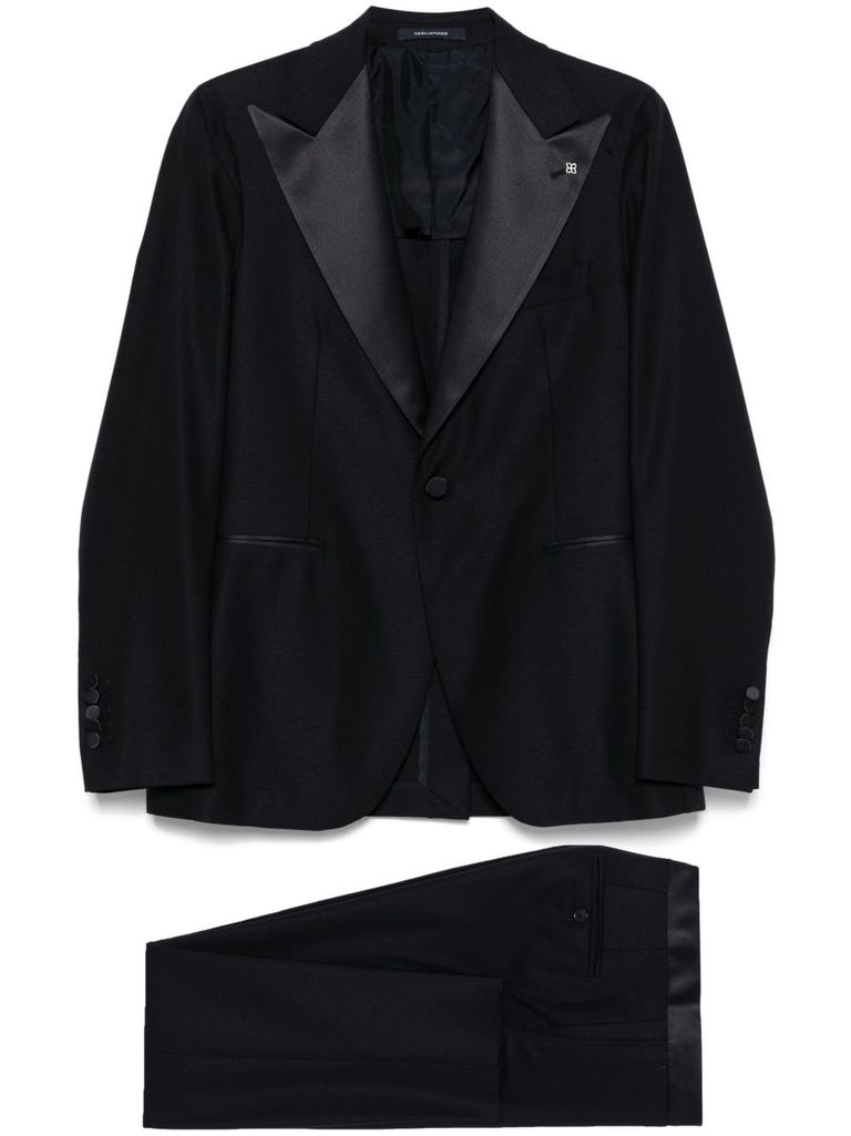 Shop Tagliatore Blue Virgin Wool Single-breasted Suit