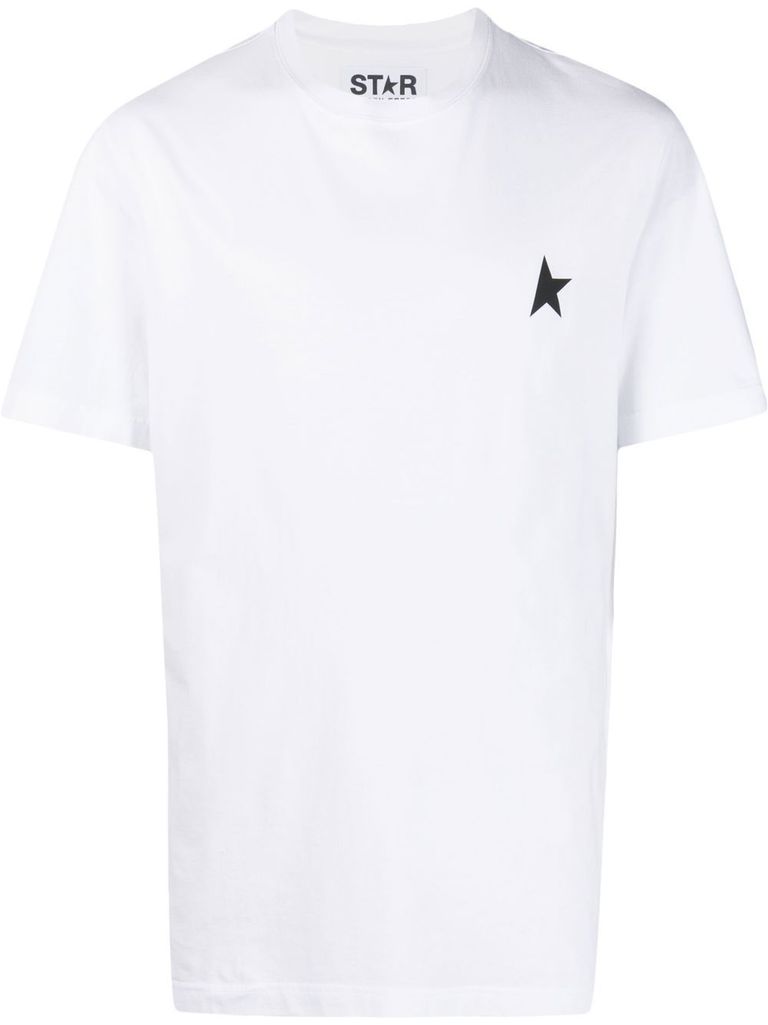 Golden Goose Regular-fit T-shirt With Minimalist Star Emblem In White