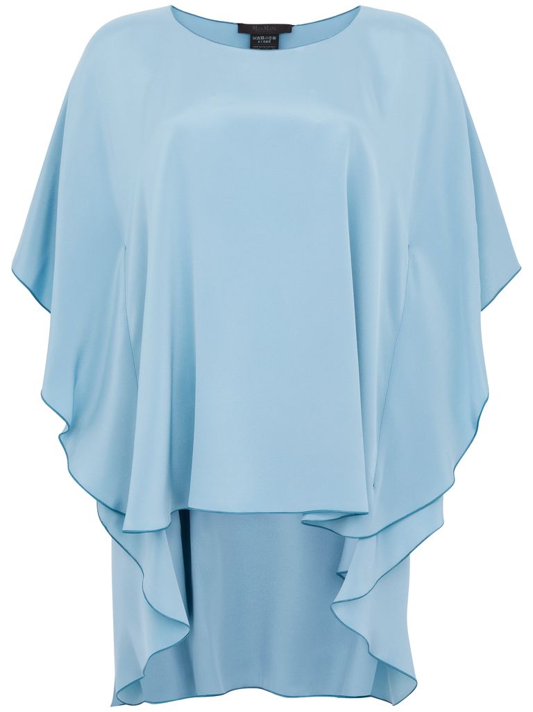 MAX MARA 'ORONTE' LIGHT BLUE SILK BLOUSE
