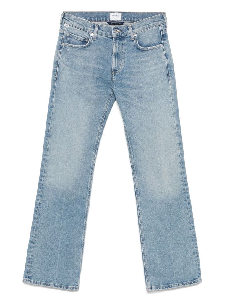 AGOLDE BLUE COTTON DENIM JEANS 'CLAIR'