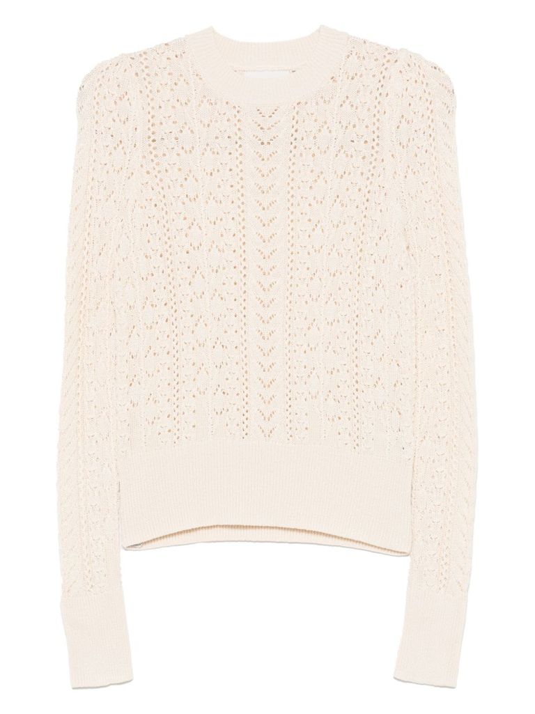 Isabel Marant Étoile Beige Knit Sweater With Delicate Textured Finish