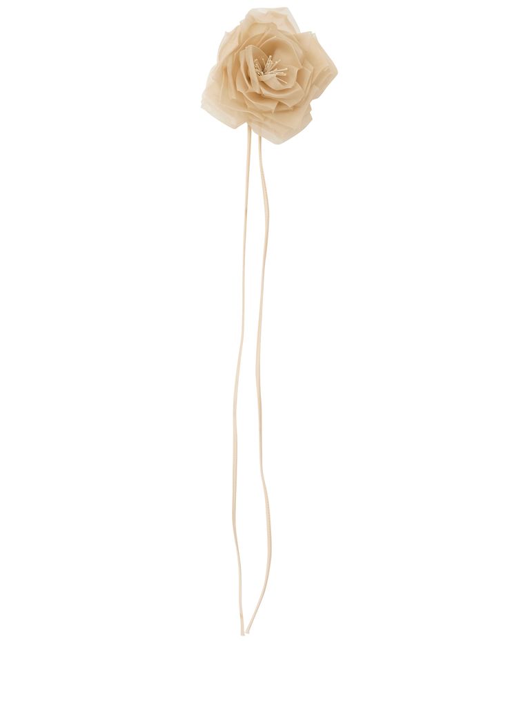 Max Mara 'jessy' Brooch In Powder Silk