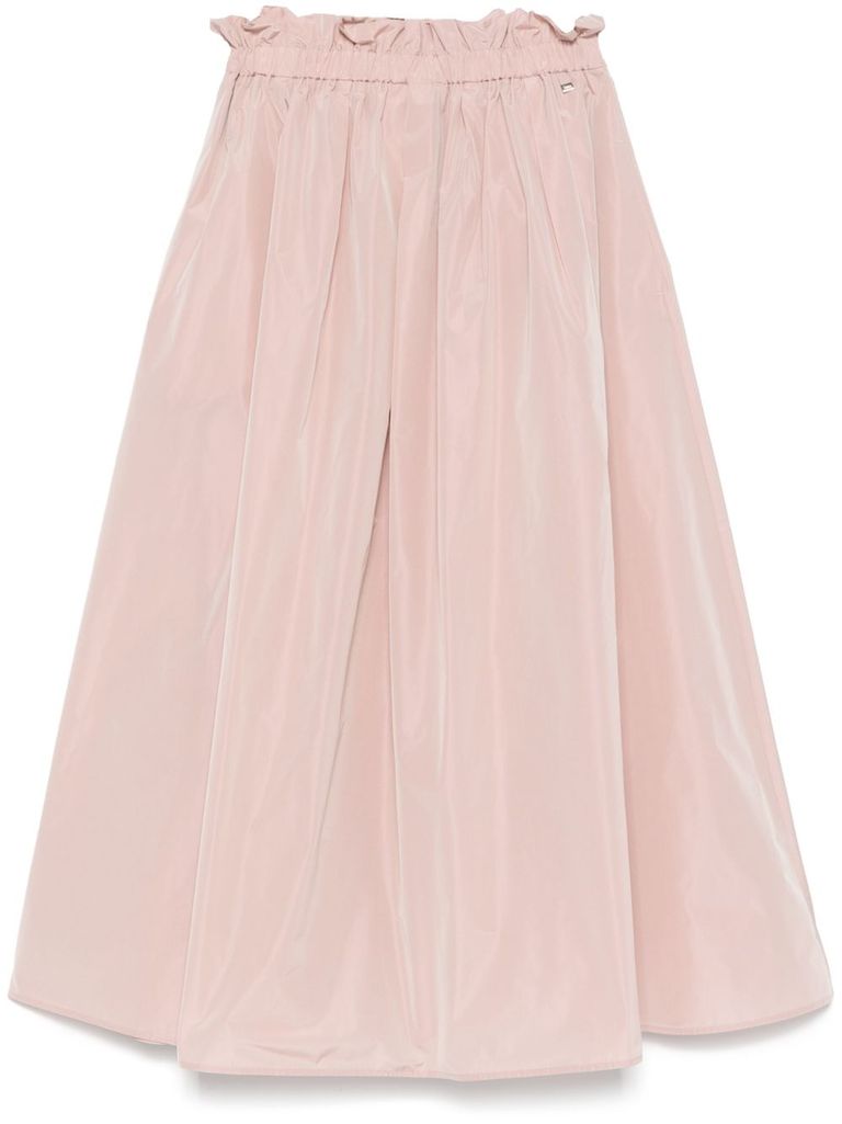 Herno Pink Midi Skirt With Elasticated Waistband