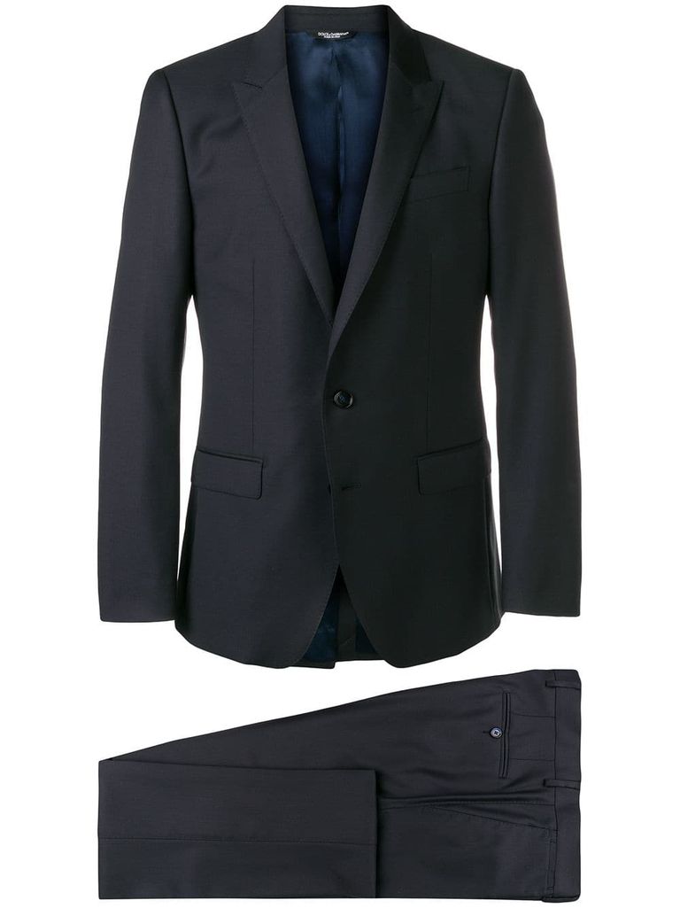 Dolce & Gabbana Dark Blue Wool Napoli Formal 2 Piece Suit