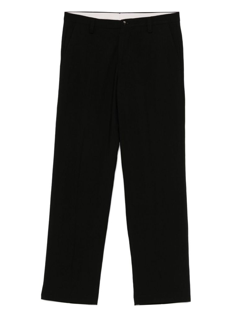 Michael Coal Black Straight Trousers