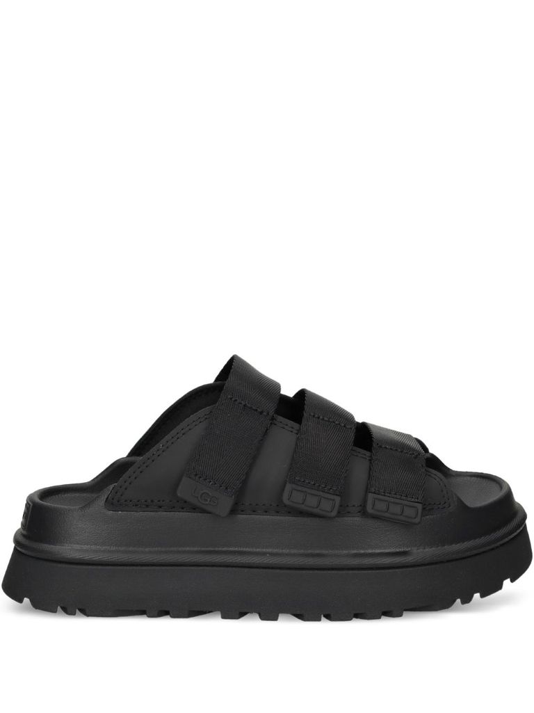 Shop Ugg 'goldernglow' Black Slippers
