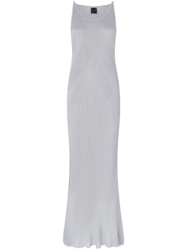 Pinko Nelson Viscose And Metallised Fibre Long Dress