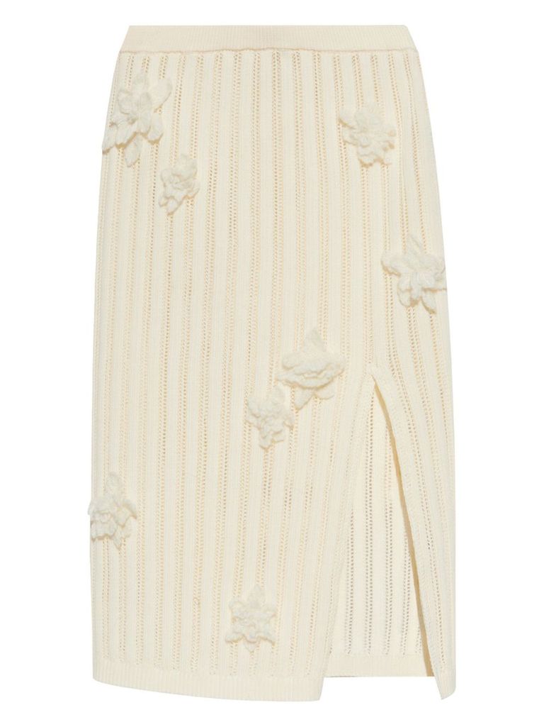 Casablanca White Skirt With Patches