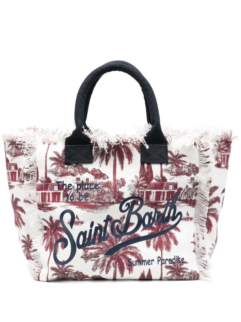 Mc2 Saint Barth 'vanity' Print Cotton Tote Bag